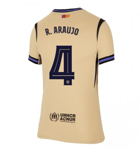 Barcelona Ronald Araujo #4 Venkovní Dres pro Dámské 2025-26 Krátký Rukáv Barcelona Ronald Araujo #4 Venkovní Dres pro Dámské 2025-26 Krátký Rukáv